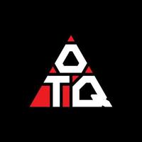 diseño de logotipo de letra triangular otq con forma de triángulo. monograma de diseño de logotipo de triángulo otq. plantilla de logotipo de vector de triángulo otq con color rojo. logotipo triangular otq logotipo simple, elegante y lujoso.