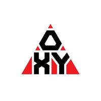 OXY triangle letter logo design with triangle shape. OXY triangle logo design monogram. OXY triangle vector logo template with red color. OXY triangular logo Simple, Elegant, and Luxurious Logo.