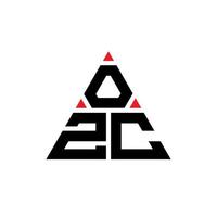 OZC triangle letter logo design with triangle shape. OZC triangle logo design monogram. OZC triangle vector logo template with red color. OZC triangular logo Simple, Elegant, and Luxurious Logo.