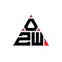 OZW triangle letter logo design with triangle shape. OZW triangle logo design monogram. OZW triangle vector logo template with red color. OZW triangular logo Simple, Elegant, and Luxurious Logo.