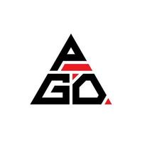 Diseño de logotipo de letra triangular pgo con forma de triángulo. monograma de diseño de logotipo de triángulo pgo. plantilla de logotipo de vector de triángulo pgo con color rojo. logotipo triangular pgo logotipo simple, elegante y lujoso.