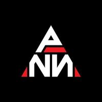 diseño de logotipo de letra triangular pnn con forma de triángulo. monograma de diseño del logotipo del triángulo pnn. plantilla de logotipo de vector de triángulo pnn con color rojo. logo triangular pnn logo simple, elegante y lujoso.