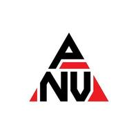 Diseño de logotipo de letra triangular pnv con forma de triángulo. monograma de diseño del logotipo del triángulo pnv. plantilla de logotipo de vector de triángulo pnv con color rojo. logotipo triangular pnv logotipo simple, elegante y lujoso.