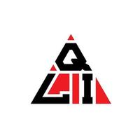 diseño de logotipo de letra triangular qli con forma de triángulo. monograma de diseño del logotipo del triángulo qli. plantilla de logotipo de vector de triángulo qli con color rojo. logotipo triangular qli logotipo simple, elegante y lujoso.
