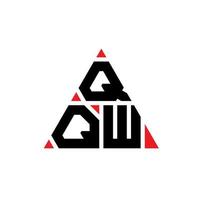 QQW triangle letter logo design with triangle shape. QQW triangle logo design monogram. QQW triangle vector logo template with red color. QQW triangular logo Simple, Elegant, and Luxurious Logo.