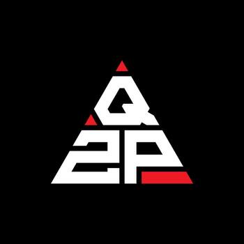 QZP triangle letter logo design with triangle shape. QZP triangle logo design monogram. QZP triangle vector logo template with red color. QZP triangular logo Simple, Elegant, and Luxurious Logo.