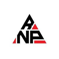 RNP triangle letter logo design with triangle shape. RNP triangle logo design monogram. RNP triangle vector logo template with red color. RNP triangular logo Simple, Elegant, and Luxurious Logo.