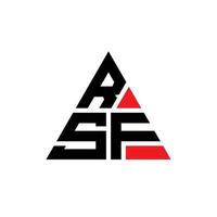 diseño de logotipo de letra triangular rsf con forma de triángulo. monograma de diseño de logotipo de triángulo rsf. plantilla de logotipo de vector de triángulo rsf con color rojo. logotipo triangular rsf logotipo simple, elegante y lujoso.