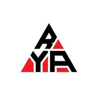 diseño de logotipo de letra de triángulo rya con forma de triángulo. monograma de diseño del logotipo del triángulo rya. plantilla de logotipo de vector de triángulo rya con color rojo. logotipo triangular de rya logotipo simple, elegante y lujoso.