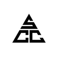 diseño de logotipo de letra triangular scc con forma de triángulo. monograma de diseño de logotipo de triángulo scc. plantilla de logotipo de vector de triángulo scc con color rojo. logotipo triangular scc logotipo simple, elegante y lujoso.