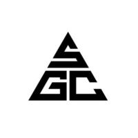 diseño de logotipo de letra triangular sgc con forma de triángulo. monograma de diseño de logotipo de triángulo sgc. plantilla de logotipo de vector de triángulo sgc con color rojo. logotipo triangular sgc logotipo simple, elegante y lujoso.