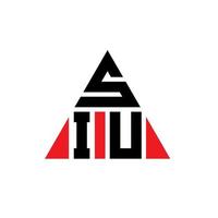 diseño de logotipo de letra de triángulo siu con forma de triángulo. monograma de diseño del logotipo del triángulo siu. plantilla de logotipo de vector de triángulo siu con color rojo. logotipo triangular siu logotipo simple, elegante y lujoso.