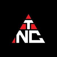 diseño de logotipo de letra de triángulo tnc con forma de triángulo. monograma de diseño de logotipo de triángulo tnc. plantilla de logotipo de vector de triángulo tnc con color rojo. logotipo triangular tnc logotipo simple, elegante y lujoso.