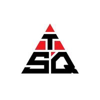 diseño de logotipo de letra triangular tsq con forma de triángulo. monograma de diseño de logotipo de triángulo tsq. plantilla de logotipo de vector de triángulo tsq con color rojo. logotipo triangular tsq logotipo simple, elegante y lujoso.