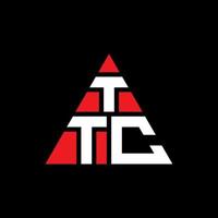 diseño de logotipo de letra triangular ttc con forma de triángulo. monograma de diseño de logotipo de triángulo ttc. plantilla de logotipo de vector de triángulo ttc con color rojo. logotipo triangular ttc logotipo simple, elegante y lujoso.