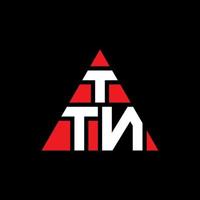 diseño de logotipo de letra de triángulo ttn con forma de triángulo. monograma de diseño de logotipo de triángulo ttn. plantilla de logotipo de vector de triángulo ttn con color rojo. logotipo triangular ttn logotipo simple, elegante y lujoso.