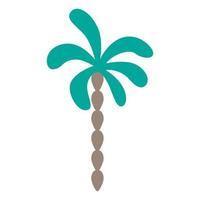 Palm Tree with Brown Trunk for Desert Landscape vector