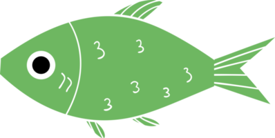 conjunto de peces de dibujos animados. peces planos modernos, peces aislados. pescado de diseño plano. ilustración png