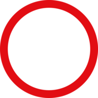 conception des panneaux de signalisation et des avertissements illustration d'icône de couleur rouge et blanche png