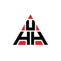 uhh diseño de logotipo de letra triangular con forma de triángulo. monograma de diseño de logotipo de triángulo uhh. plantilla de logotipo de vector de triángulo uhh con color rojo. logotipo triangular uhh logotipo simple, elegante y lujoso.
