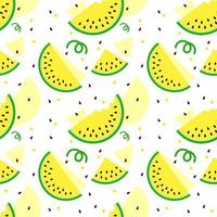 yellow watermelon pattern vector
