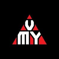 Diseño de logotipo de letra triangular vmy con forma de triángulo. monograma de diseño de logotipo de triángulo vmy. plantilla de logotipo de vector de triángulo vmy con color rojo. logotipo triangular vmy logotipo simple, elegante y lujoso.