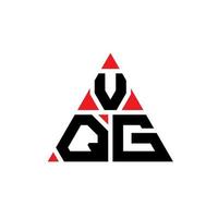 VQG triangle letter logo design with triangle shape. VQG triangle logo design monogram. VQG triangle vector logo template with red color. VQG triangular logo Simple, Elegant, and Luxurious Logo.