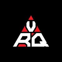 Diseño de logotipo de letra triangular vrq con forma de triángulo. monograma de diseño de logotipo de triángulo vrq. plantilla de logotipo de vector de triángulo vrq con color rojo. logotipo triangular vrq logotipo simple, elegante y lujoso.