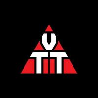 diseño de logotipo de letra de triángulo vtt con forma de triángulo. monograma de diseño de logotipo de triángulo vtt. plantilla de logotipo de vector de triángulo vtt con color rojo. logotipo triangular vtt logotipo simple, elegante y lujoso.