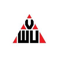 diseño de logotipo de letra triangular vwu con forma de triángulo. monograma de diseño del logotipo del triángulo vwu. plantilla de logotipo de vector de triángulo vwu con color rojo. logotipo triangular vwu logotipo simple, elegante y lujoso.