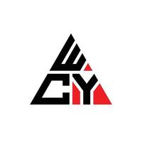 diseño de logotipo de letra triangular wcy con forma de triángulo. monograma de diseño de logotipo de triángulo wcy. plantilla de logotipo de vector de triángulo wcy con color rojo. logotipo triangular wcy logotipo simple, elegante y lujoso. wcy