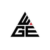 WGE triangle letter logo design with triangle shape. WGE triangle logo design monogram. WGE triangle vector logo template with red color. WGE triangular logo Simple, Elegant, and Luxurious Logo. WGE