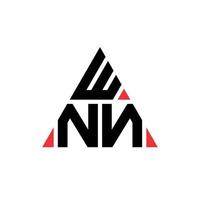 WNN triangle letter logo design with triangle shape. WNN triangle logo design monogram. WNN triangle vector logo template with red color. WNN triangular logo Simple, Elegant, and Luxurious Logo.