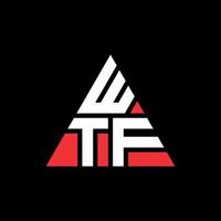 diseño de logotipo de letra de triángulo wtf con forma de triángulo. monograma de diseño de logotipo de triángulo wtf. plantilla de logotipo de vector de triángulo wtf con color rojo. logotipo triangular wtf logotipo simple, elegante y lujoso.