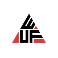 diseño de logotipo de letra triangular wuf con forma de triángulo. monograma de diseño del logotipo del triángulo wuf. plantilla de logotipo de vector de triángulo wuf con color rojo. logotipo triangular wuf logotipo simple, elegante y lujoso.