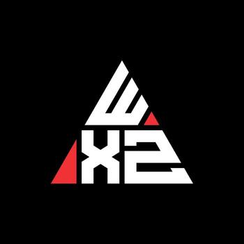 WXZ triangle letter logo design with triangle shape. WXZ triangle logo design monogram. WXZ triangle vector logo template with red color. WXZ triangular logo Simple, Elegant, and Luxurious Logo.