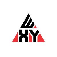 diseño de logotipo de letra triangular wxy con forma de triángulo. monograma de diseño de logotipo de triángulo wxy. plantilla de logotipo de vector de triángulo wxy con color rojo. logotipo triangular wxy logotipo simple, elegante y lujoso.