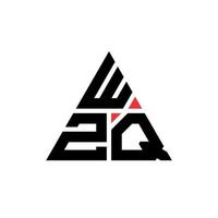 WZQ triangle letter logo design with triangle shape. WZQ triangle logo design monogram. WZQ triangle vector logo template with red color. WZQ triangular logo Simple, Elegant, and Luxurious Logo.