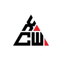 diseño de logotipo de letra triangular xcw con forma de triángulo. monograma de diseño del logotipo del triángulo xcw. plantilla de logotipo de vector de triángulo xcw con color rojo. logotipo triangular xcw logotipo simple, elegante y lujoso.