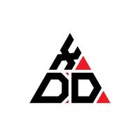 Diseño de logotipo de letra triangular xdd con forma de triángulo. monograma de diseño del logotipo del triángulo xdd. plantilla de logotipo de vector de triángulo xdd con color rojo. logotipo triangular xdd logotipo simple, elegante y lujoso.
