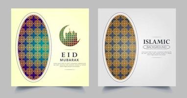 Islamic background design and social media template vector