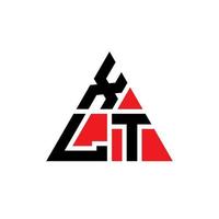 XLT triangle letter logo design with triangle shape. XLT triangle logo design monogram. XLT triangle vector logo template with red color. XLT triangular logo Simple, Elegant, and Luxurious Logo.