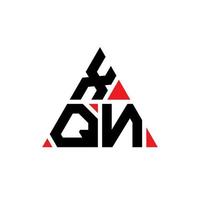 XQN triangle letter logo design with triangle shape. XQN triangle logo design monogram. XQN triangle vector logo template with red color. XQN triangular logo Simple, Elegant, and Luxurious Logo.