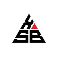 XSB triangle letter logo design with triangle shape. XSB triangle logo design monogram. XSB triangle vector logo template with red color. XSB triangular logo Simple, Elegant, and Luxurious Logo.