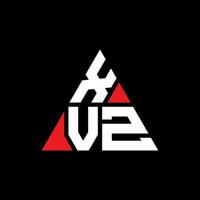 Diseño de logotipo de letra triangular xvz con forma de triángulo. monograma de diseño del logotipo del triángulo xvz. plantilla de logotipo de vector de triángulo xvz con color rojo. logotipo triangular xvz logotipo simple, elegante y lujoso.