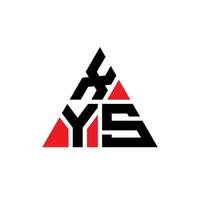 Diseño de logotipo de letra triangular xys con forma de triángulo. monograma de diseño del logotipo del triángulo xys. plantilla de logotipo de vector de triángulo xys con color rojo. logotipo triangular xys logotipo simple, elegante y lujoso.
