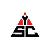 diseño de logotipo de letra de triángulo ysc con forma de triángulo. monograma de diseño del logotipo del triángulo ysc. plantilla de logotipo de vector de triángulo ysc con color rojo. logotipo triangular ysc logotipo simple, elegante y lujoso.