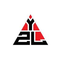 diseño de logotipo de letra de triángulo yzl con forma de triángulo. monograma de diseño del logotipo del triángulo yzl. plantilla de logotipo de vector de triángulo yzl con color rojo. logotipo triangular yzl logotipo simple, elegante y lujoso.