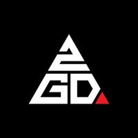 Diseño de logotipo de letra triangular zgd con forma de triángulo. monograma de diseño del logotipo del triángulo zgd. plantilla de logotipo de vector de triángulo zgd con color rojo. logotipo triangular zgd logotipo simple, elegante y lujoso.