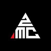 Diseño de logotipo de letra triangular zmc con forma de triángulo. monograma de diseño del logotipo del triángulo zmc. plantilla de logotipo de vector de triángulo zmc con color rojo. logotipo triangular zmc logotipo simple, elegante y lujoso.